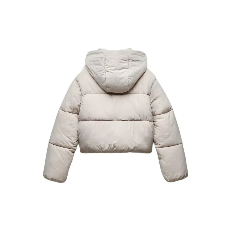 ZARA Puffer Jacket Women's Beige-1