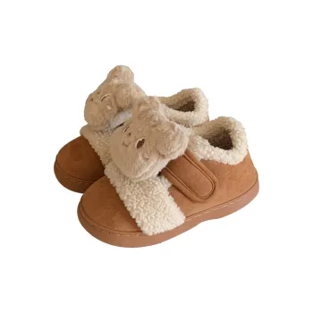 Thin Strips Cotton Slippers Women's, Light Brown
