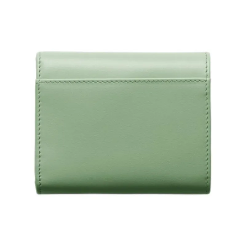 PRADA Leather Wallet Women's Light Green-1