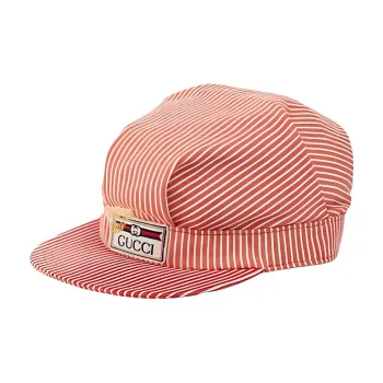 GUCCI Cotton Polyester Baseball Caps Kids' Orange Red