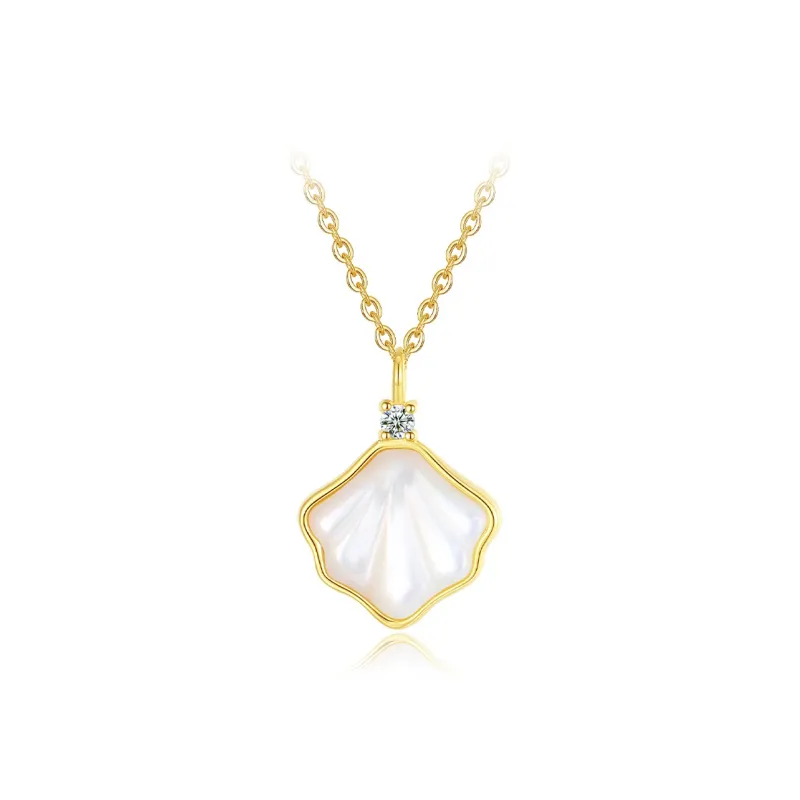 WINY 999 Fine Silver Moissanite Necklaces Women's Gold, Silver-5