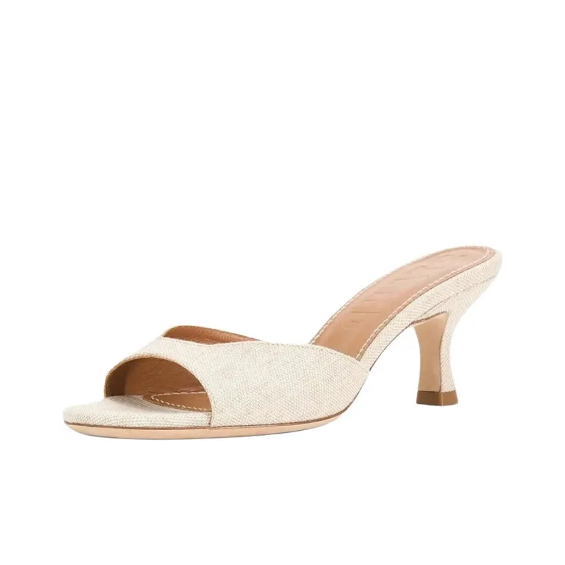 Staud Slide Slippers Women's White-2