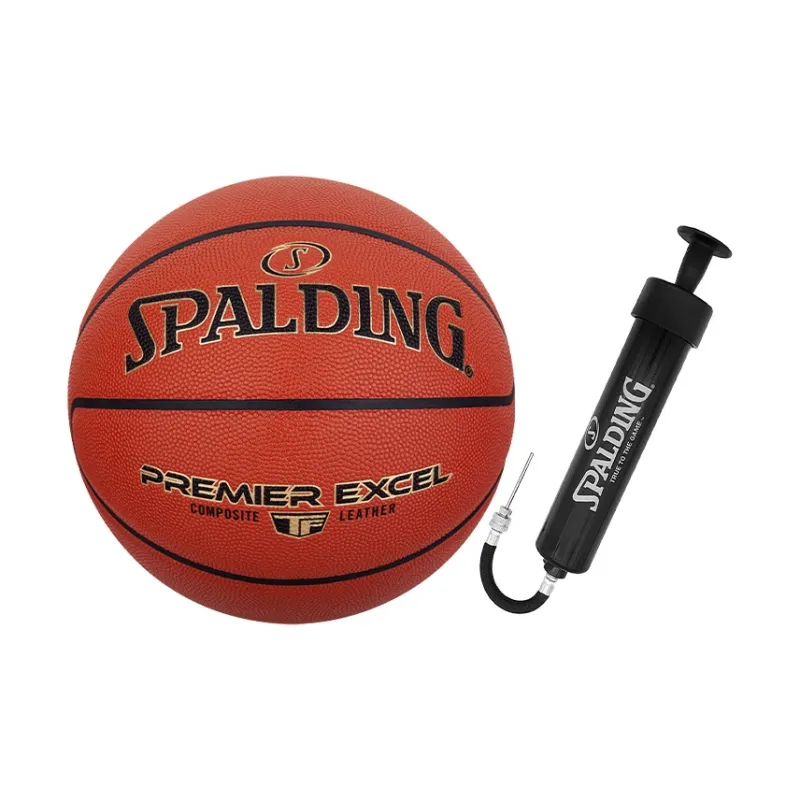 SPALDING TF Collection Premier Excel Moisture Absorbing Leather Basketball Brick Size 7 Ball Training Match Unisex-5