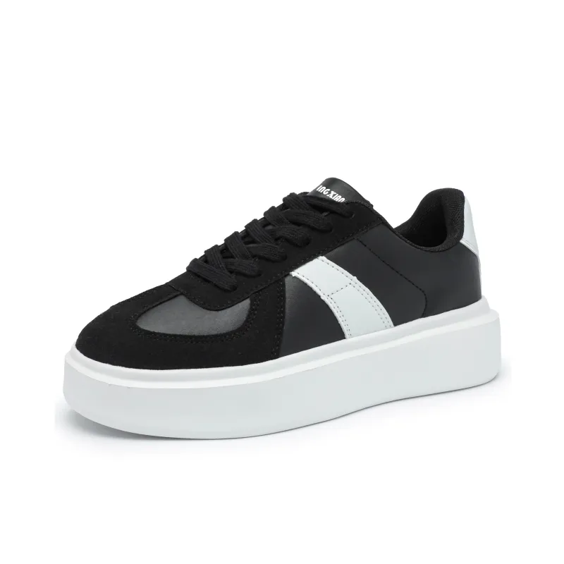 Singing Wear-Resistant Lightweight Height Increasing Low-Top Skateboard Shoes Unisex-9