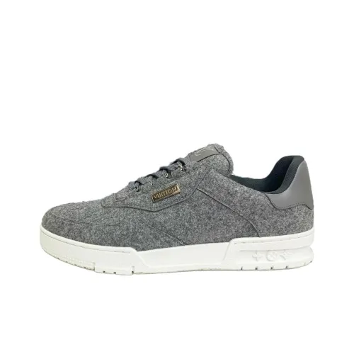 LOUIS VUITTON Trainer Low Top Skateboard Shoes Men's Gray