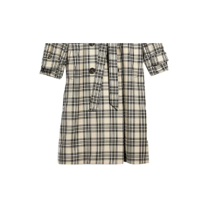 SportMax Check pattern Belted Coat-5