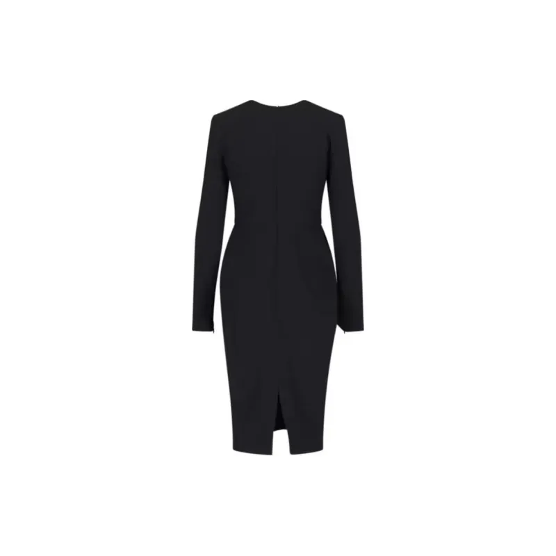 Victoria Beckham Long Sleeve T Shirt Fitted Dress-1