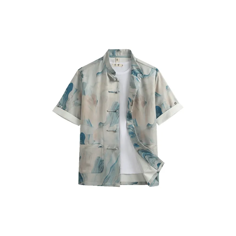 XUANSHENG Shirt Men's Landscape-5