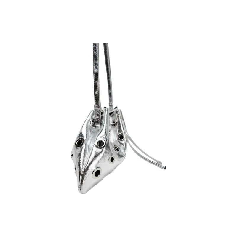 ZARA Polyurethane Crossbody Bag Shoulder Bag Mini Women's Silver-2