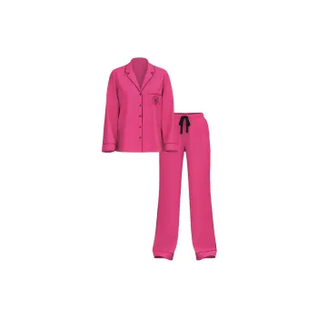 Victoria's Secret Glazed Satin Short Pajama Set/LR Pajama Set Women's Rose Red