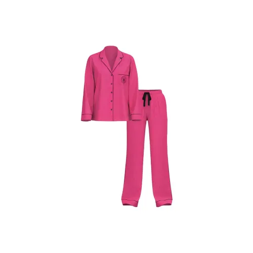 Victoria's Secret Glazed Satin Short Pajama Set/LR Pajama Set Women's Rose Red