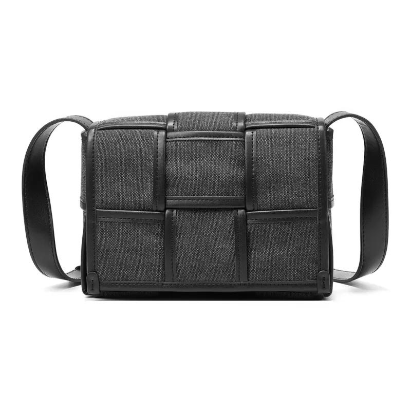 Yawei Kuroda Canvas Canvas Bag Crossbody Bag Small Size Unisex Gray-1