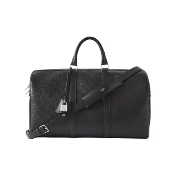 CELINE Calfskin Handbag Travel Bag Men's Black