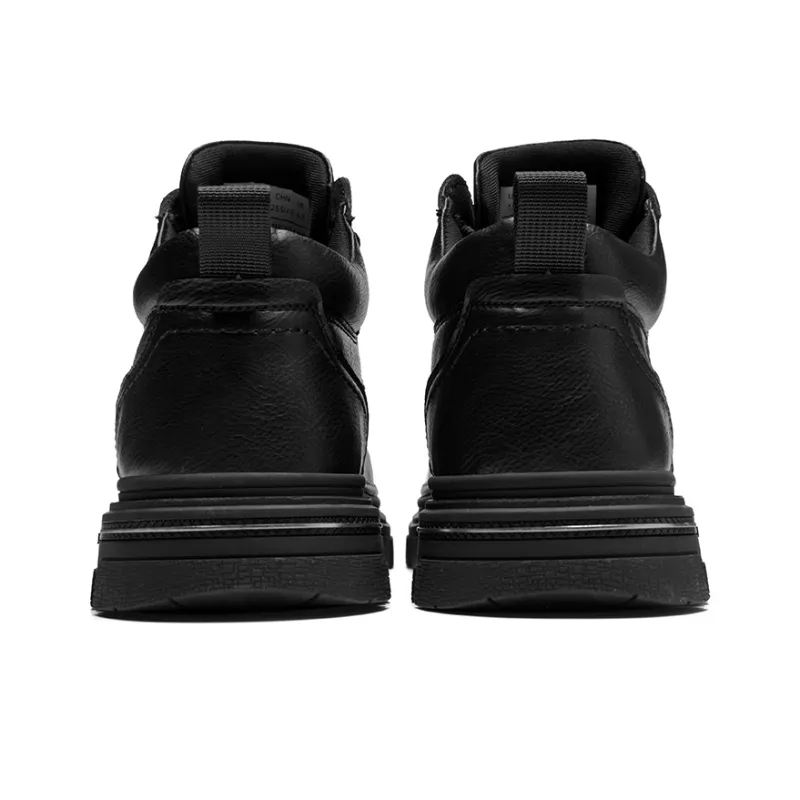 HLA Work Boots Men Mid Top Black/Brown-3