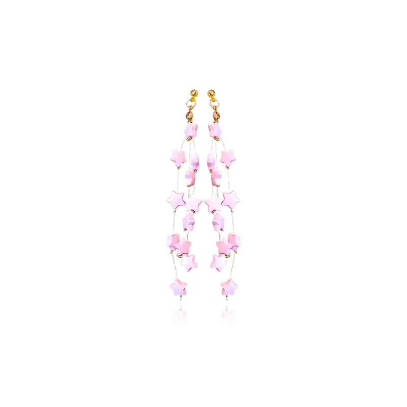 Shiban Alloy Acrylic Earrings Women's-1