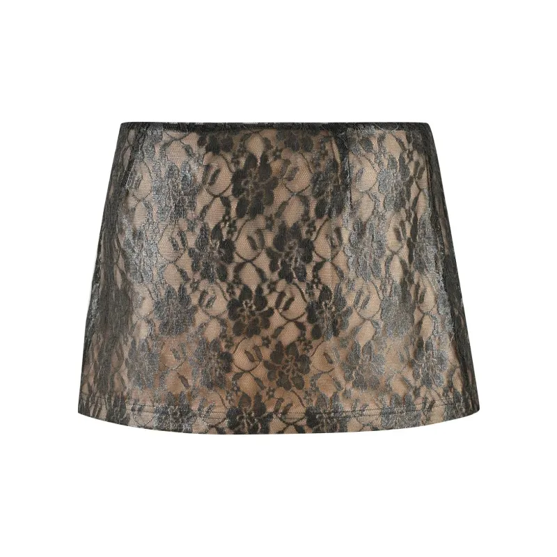 I.AM.GIA BRIGITTE LACE SKIRT Casual Short Skirts Women's Tan-1