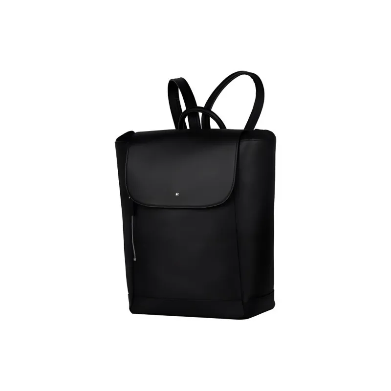 MONTBLANC Meisterstuck Grain Texture Leather Backpacks Medium Size Men's Black-2