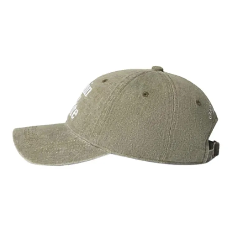 GRAIN DE BEAUTE Cotton Fabric Baseball Caps Unisex Green-3
