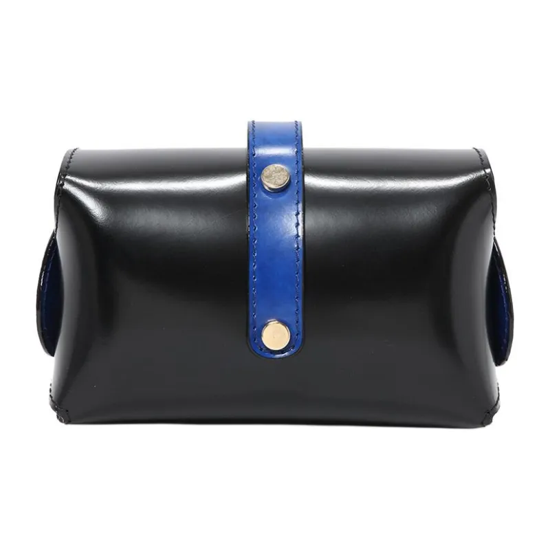 Pratesi Cow Leather Crossbody Bag Small Size Women's Piano Black-2