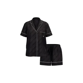 Victoria's Secret Satin Short Pajama Set / BLACK Pajama Set Women's Black