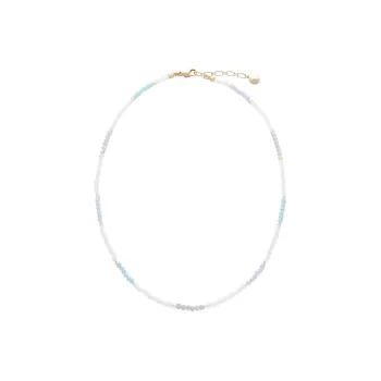 Rita Monica Brass Bead Necklaces Women's White
