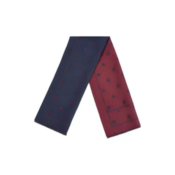 GUCCI Knit Scarves Men's Dark Red/Blue