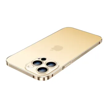 Andmo Metal Advanced Matte Transparent Impact Resistant Phone Case Compatible With Apple 13/13 Pro/13 Pro Max
