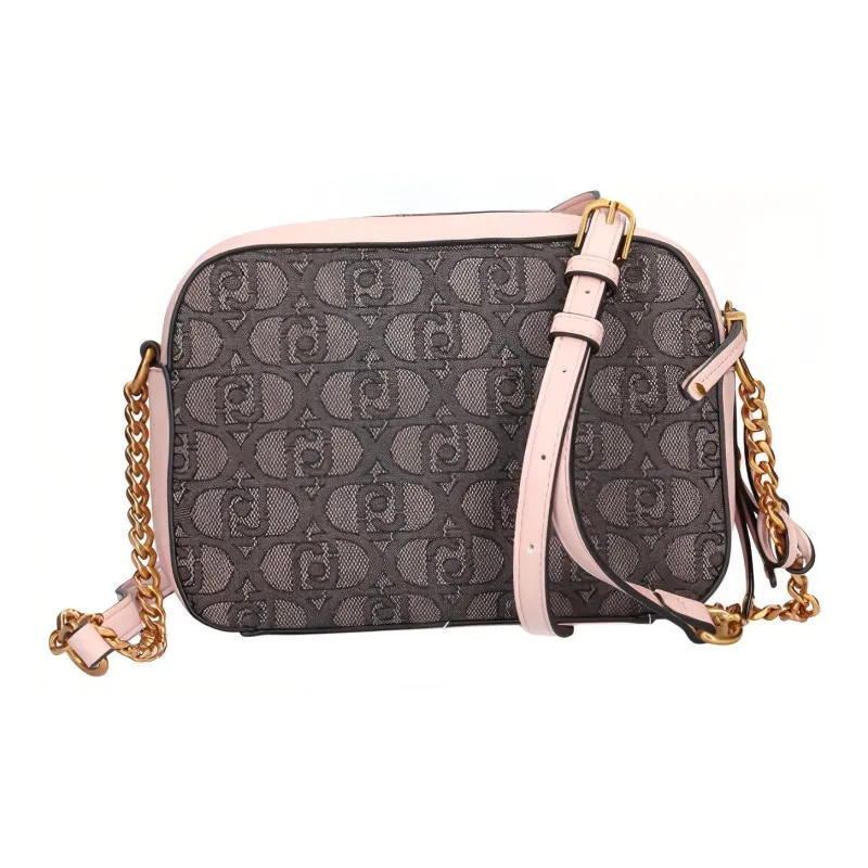 LIU·JO Leather Crossbody Bag, Shoulder Bag Women's Dark Brown & Pink-3