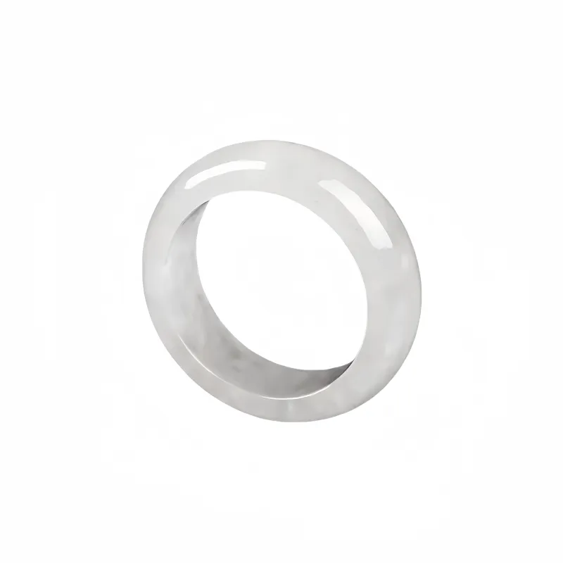 Lingxiang Yurun Ice Glutinous Jadeite Rings Unisex-0