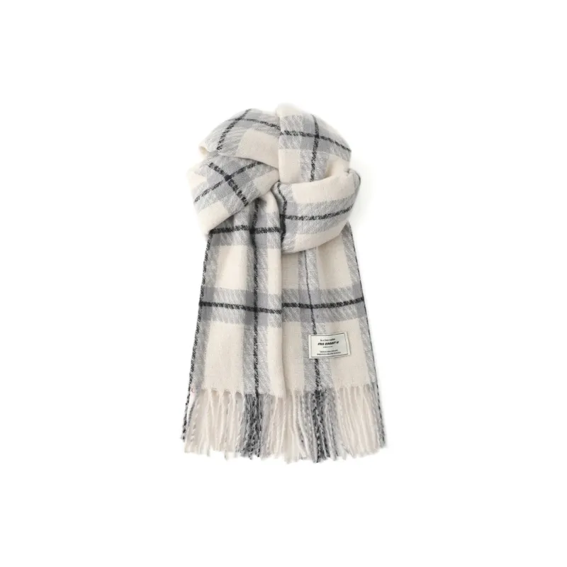 FREE RABBITⅡ Advanced Versatile Faux Cashmere Warm Scarf Shawl Dual Use Unisex-0