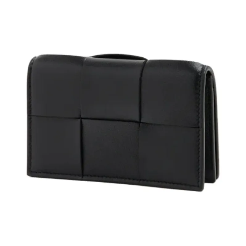 Bottega Veneta Business Card Case Intreccio Black-2