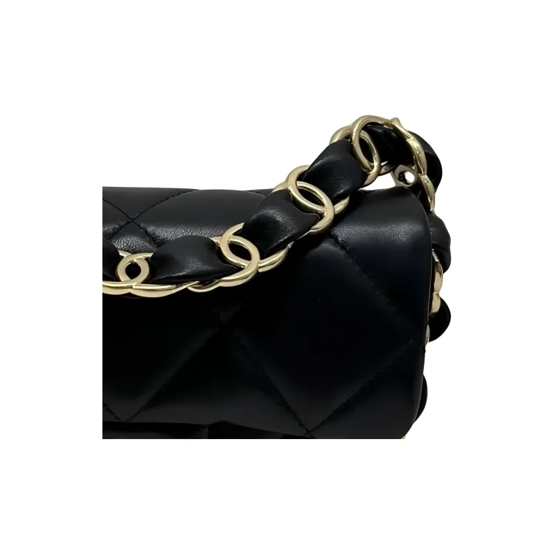 CHANEL Leather Shoulder Bag, Crossbody Bag Women's Black-2