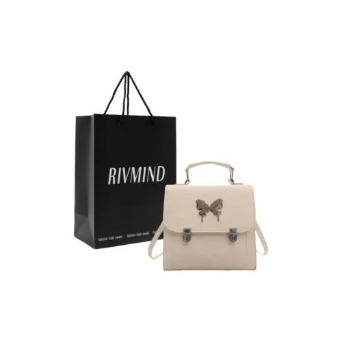 RIVMIND PU Carry Backpack Medium Size Women's White/Silver/Black/Pink