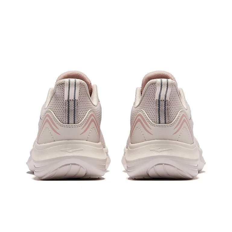 Erke Cushioning Rebound Low Top City Commute Running Shoes Women's Painted Gray Clay Pink-3