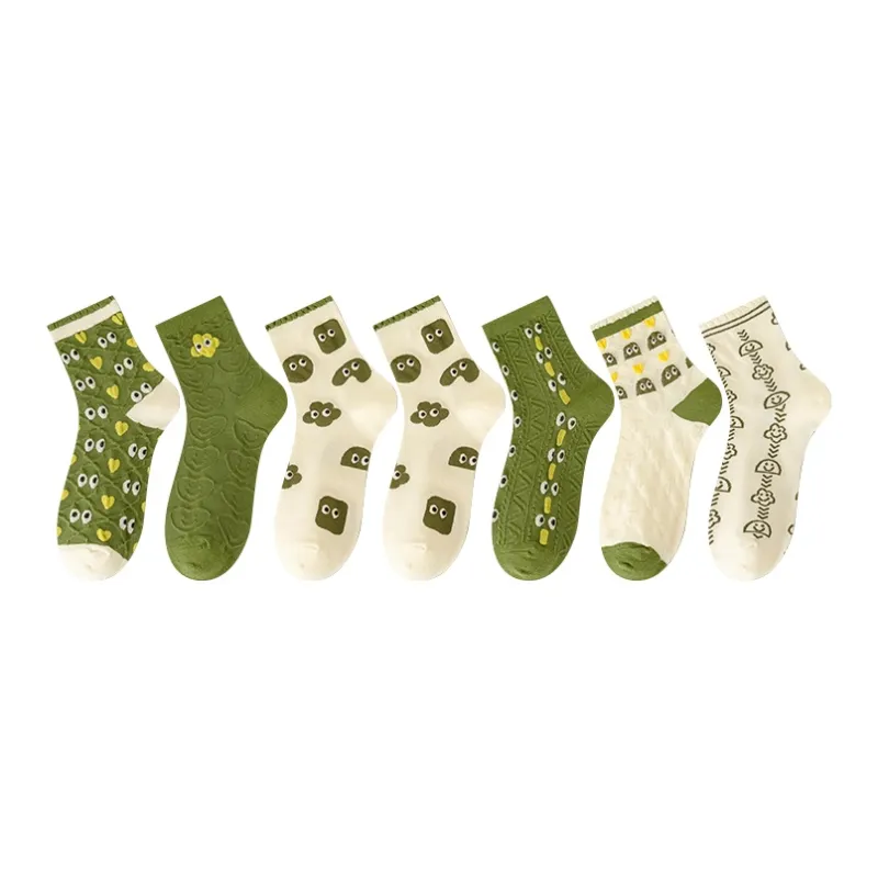 Lan Miao Mid-Calf Socks Women's 7 Pack-11