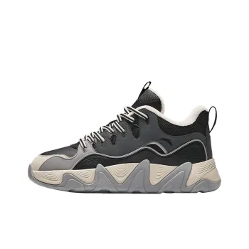 Anta Life Collection Warm Slip Resistant Low Top Skateboard Shoes Women's Black/Grey/Beige