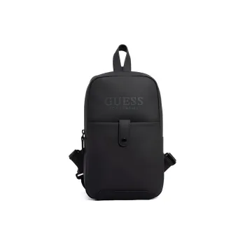 GUESS Synthetic Leather Sling Bag Small Size Unisex Black