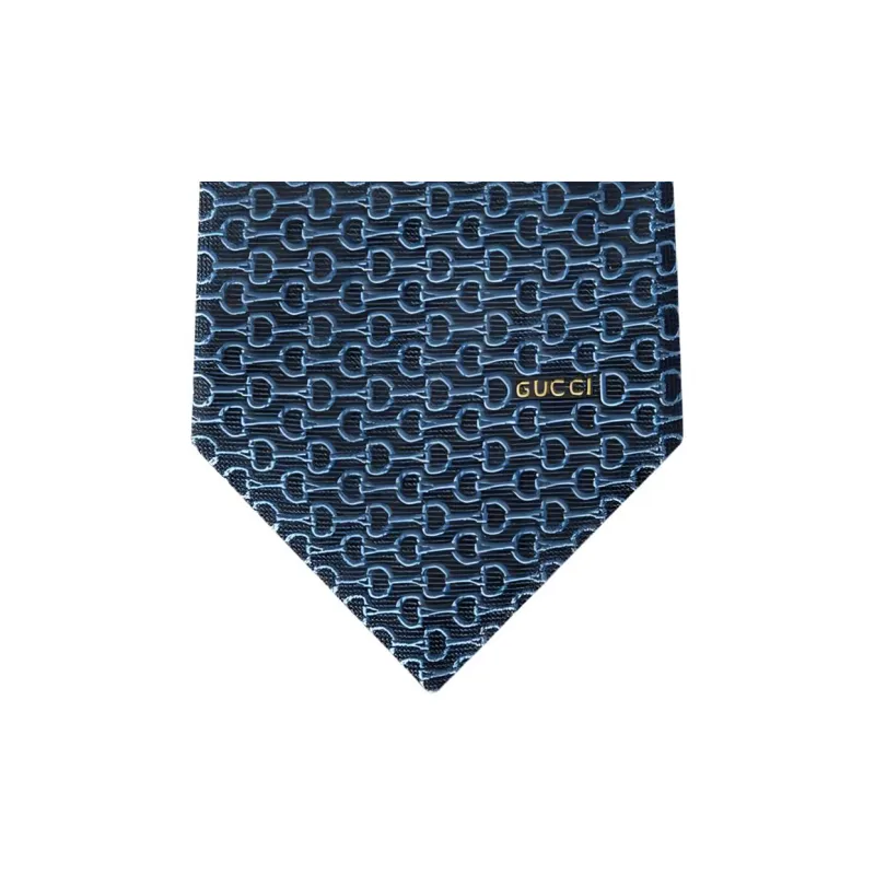 GUCCI Horsebit Pointed Tip Tie-1