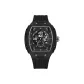 Black Case Black Dial Black Rubber Strap