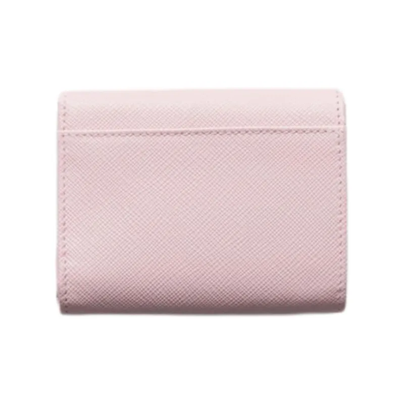 PRADA Saffiano Leather Wallet Women's Pink-3