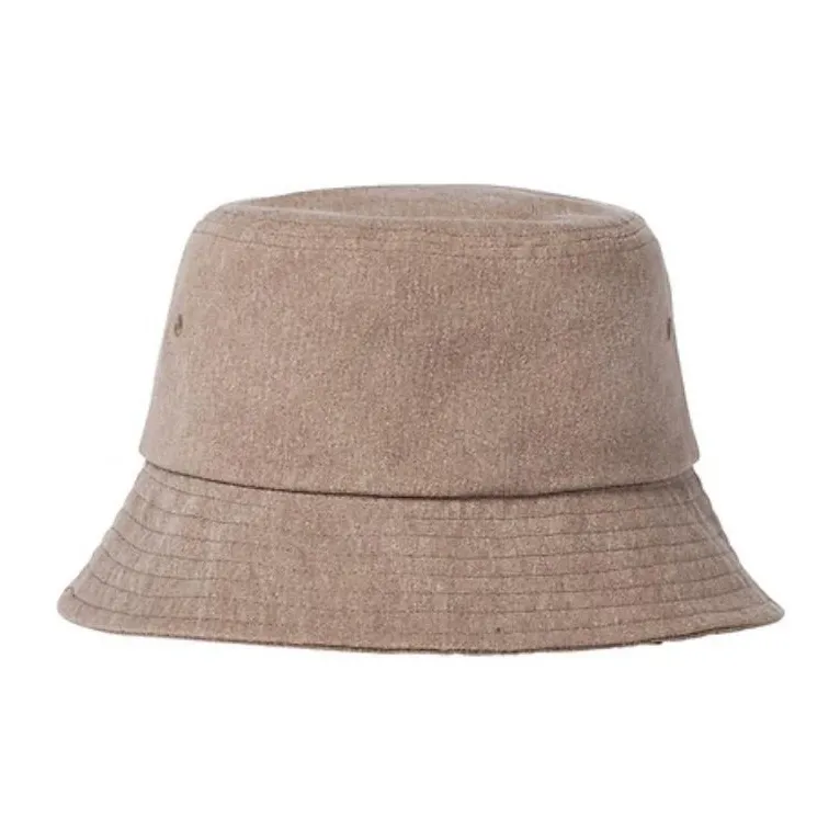GRAIN DE BEAUTE Cotton Fabric Bucket Hats Unisex Khaki-1
