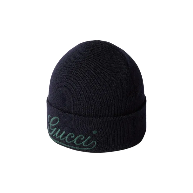 GUCCI Logo Embroidered Beanie-0