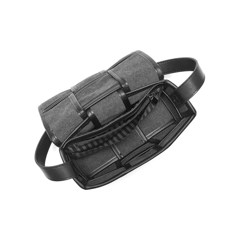 Yawei Kuroda Canvas Canvas Bag Crossbody Bag Small Size Unisex Gray-5
