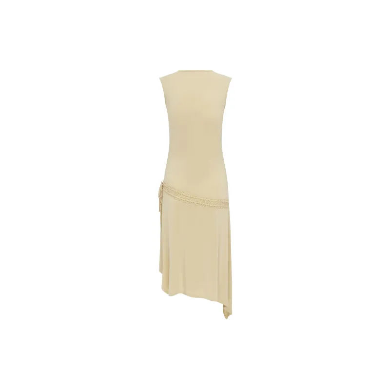 WITH JEAN FW24 Evie Dress Sleeveless Dress Women's Beige-1