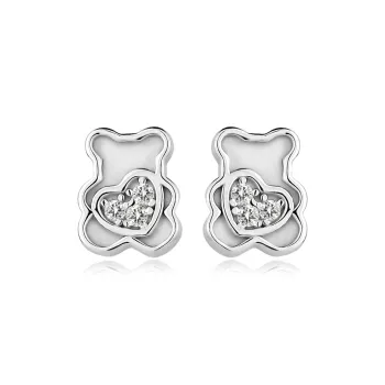 Strange 999 Fine Silver Stud Earrings Women's