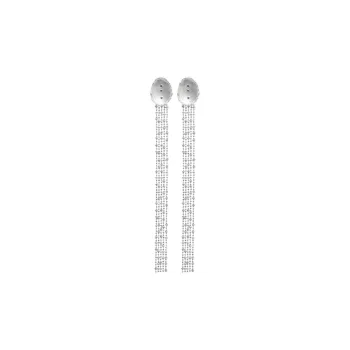 M.Wong 925 Sterling Silver Starry Fringe Detachable Hoop Earrings Women's