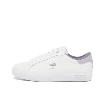 LACOSTE Powercourt Low-Top Skateboard Shoes Women's White Purple