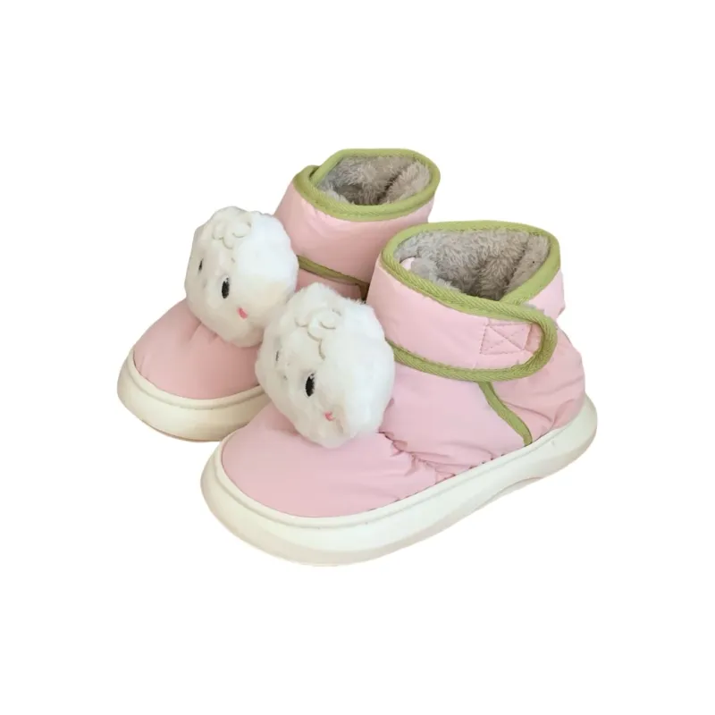 Thin Strips Cotton Slippers Unisex, White-5