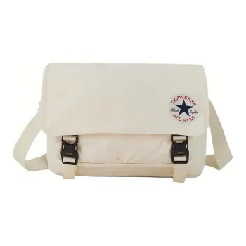Converse Polyester Messenger Bag, Shoulder Bag, Crossbody Bag Regular Unisex White