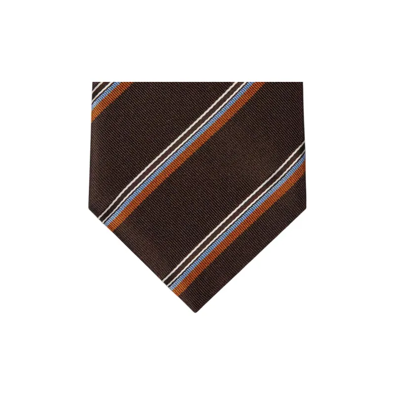 GUCCI Mulberry Silk Ties Men's Brown-1